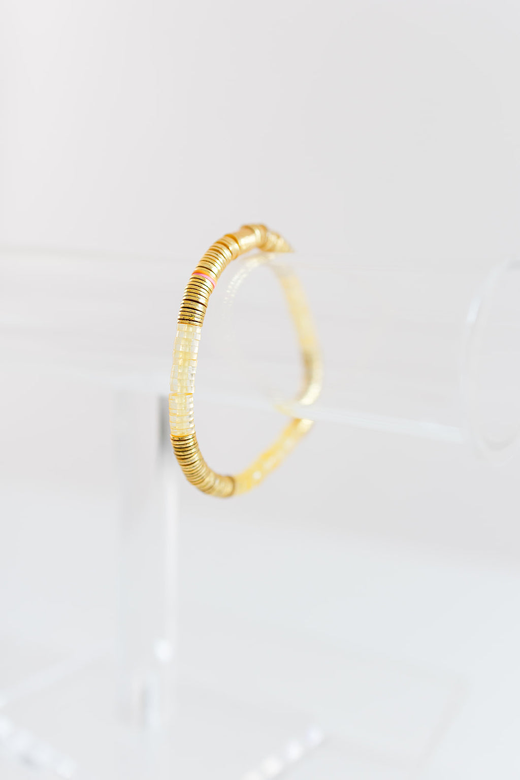 yellow acrylic + gold 6mm