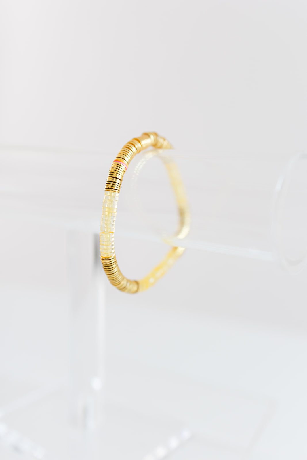 yellow acrylic + gold 6mm