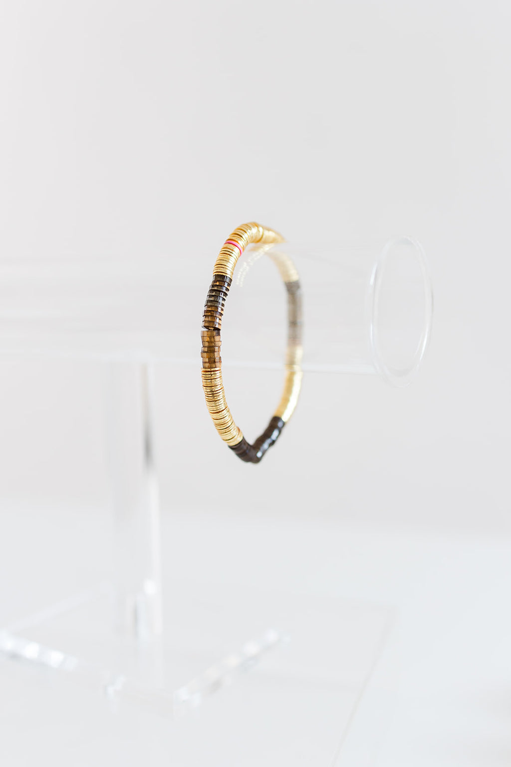 smoke acrylic + gold 6mm