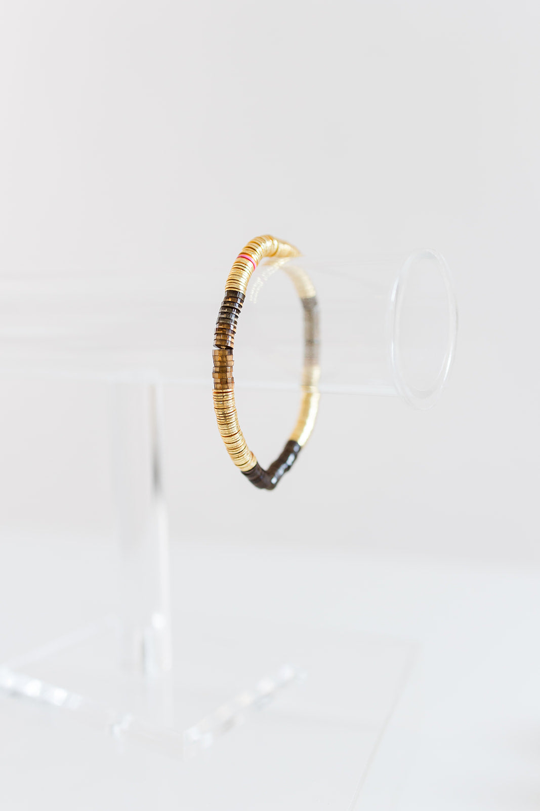 smoke acrylic + gold 6mm