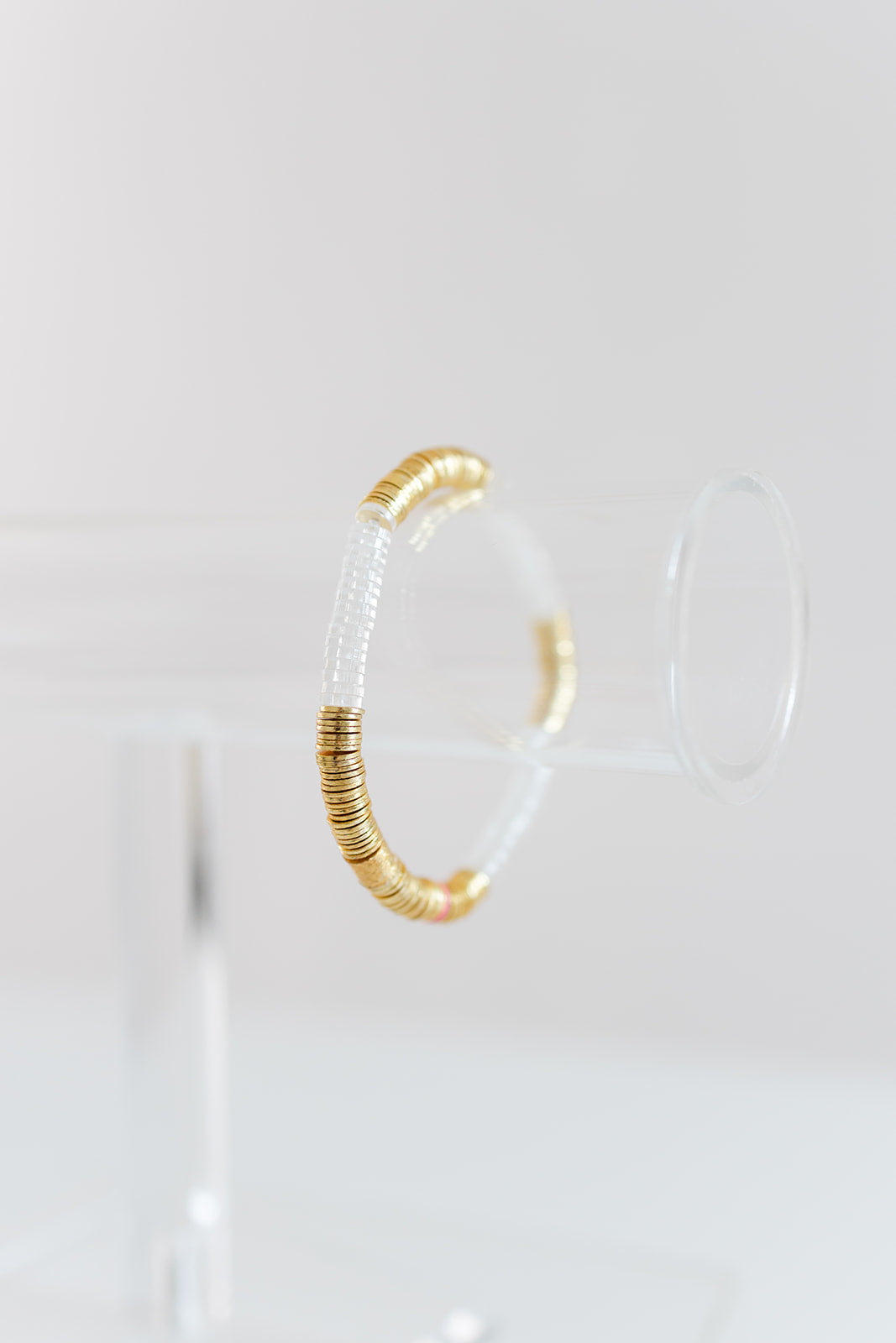 clear acrylic + gold 6mm