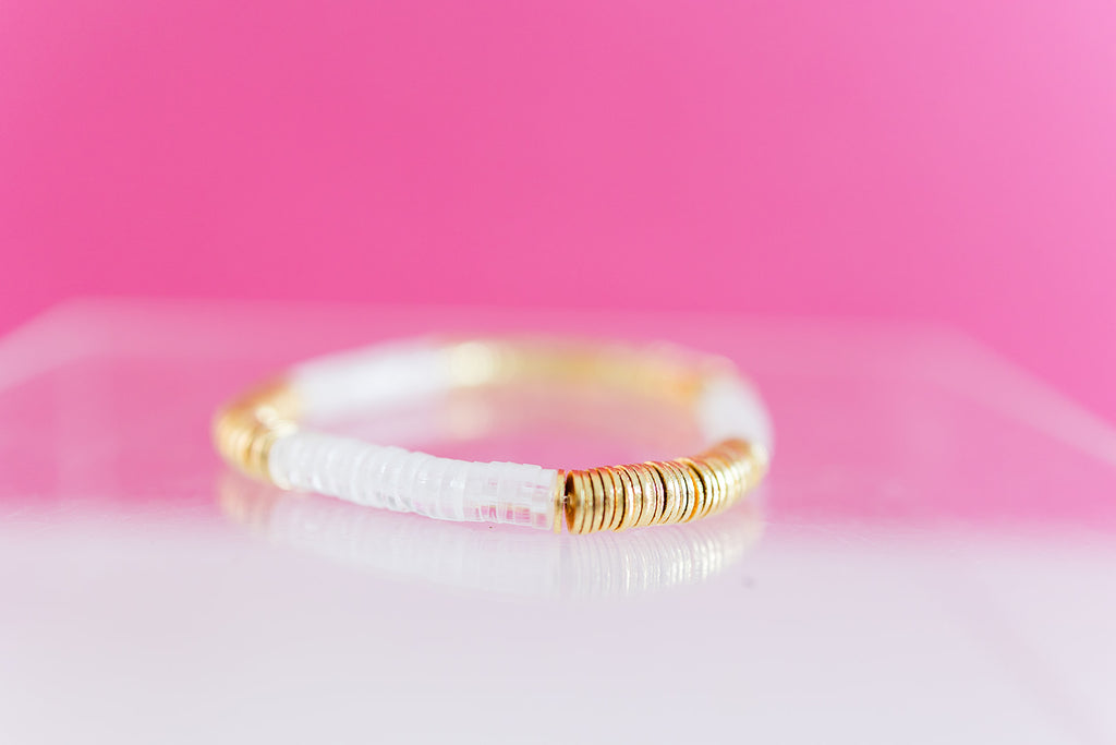 clear acrylic + gold 6mm