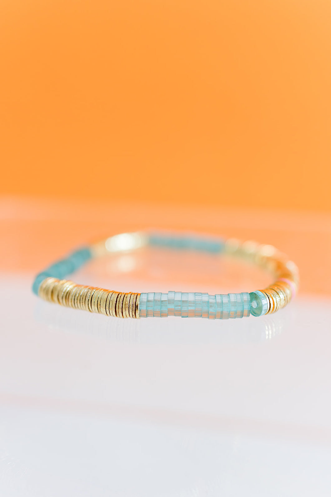 aqua acrylic + gold 6mm