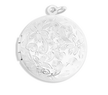 Load image into Gallery viewer, round floral locket charm
