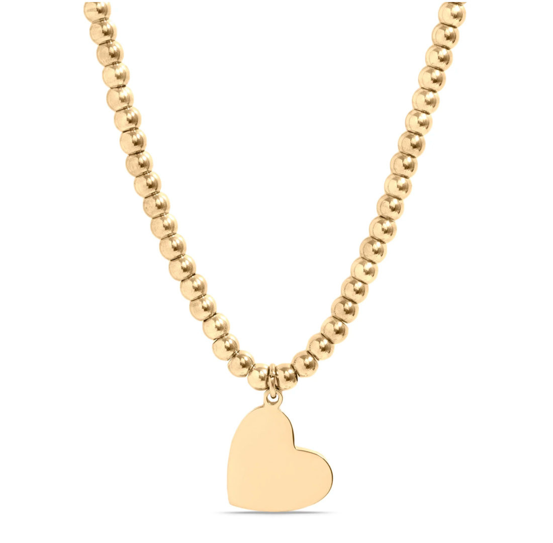 heart beaded necklace