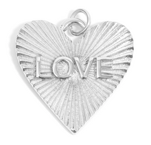 Load image into Gallery viewer, sunburst love heart charm
