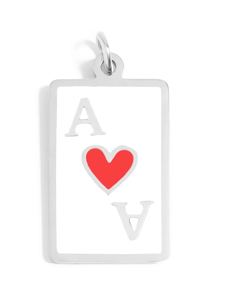 ace of hearts card charm