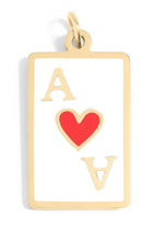 Load image into Gallery viewer, ace of hearts card charm

