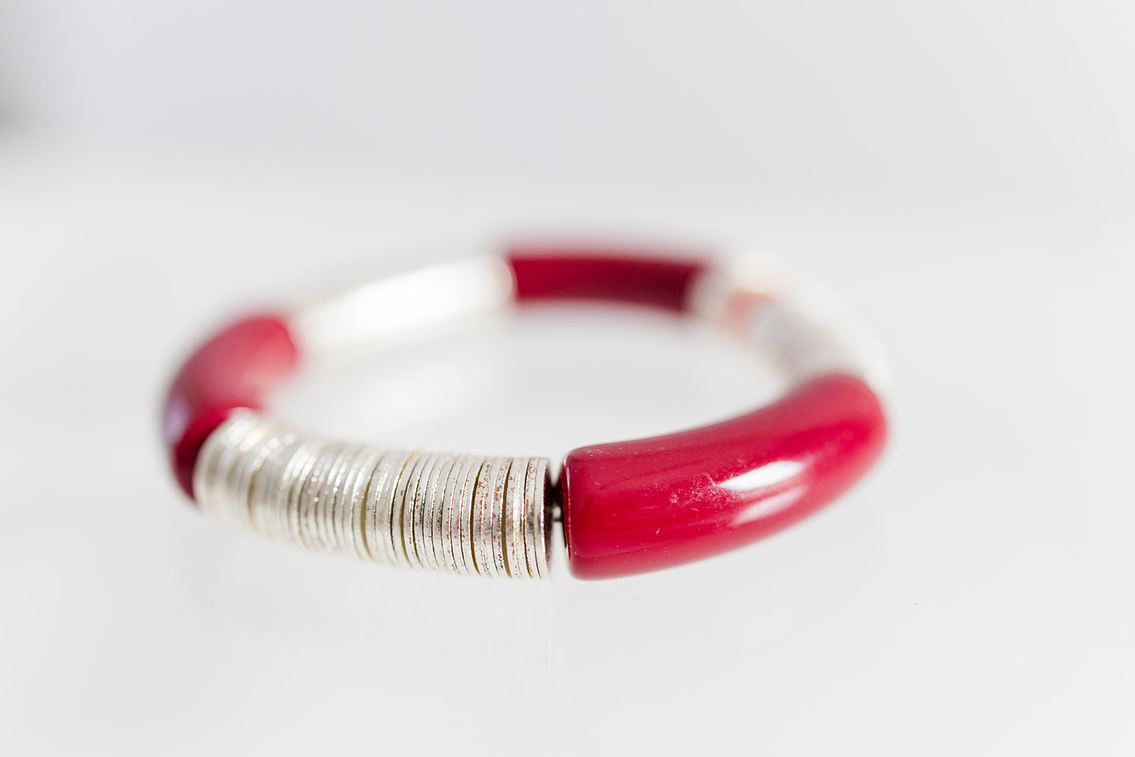 maroon silver cleo, 10mm