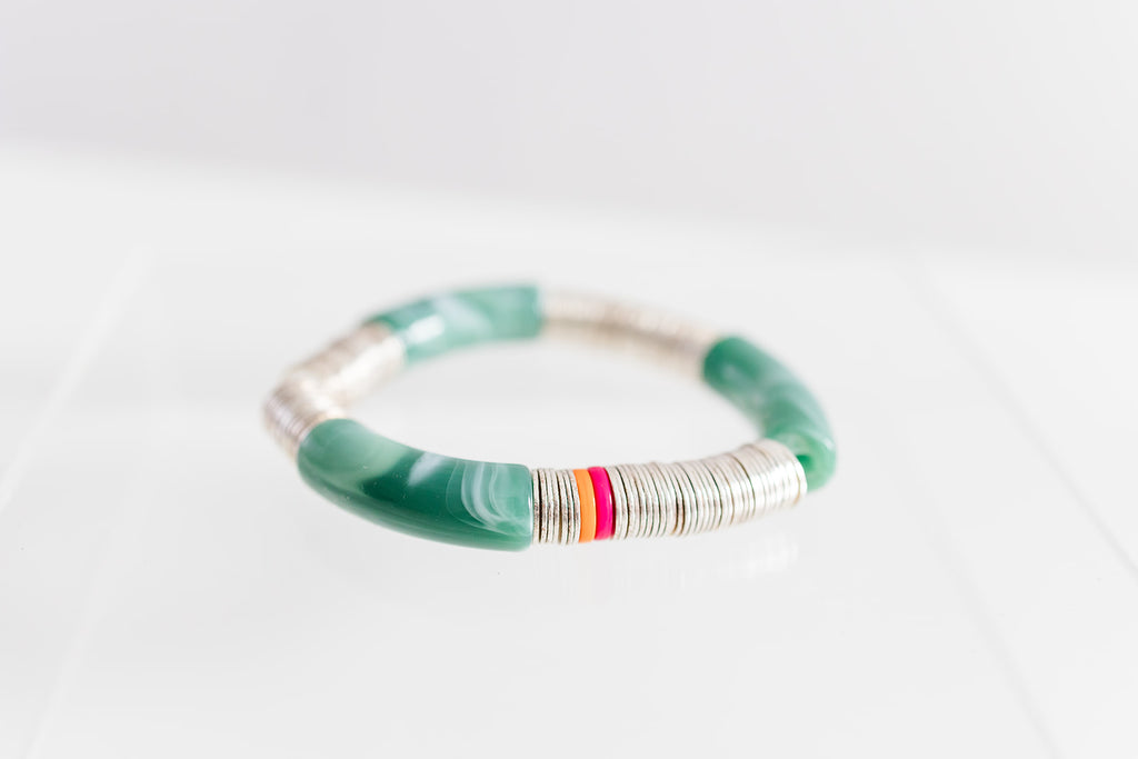 marble emerald gold cleo, 10mm
