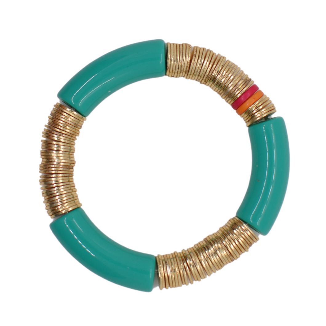 turquoise gold cleo, 10mm